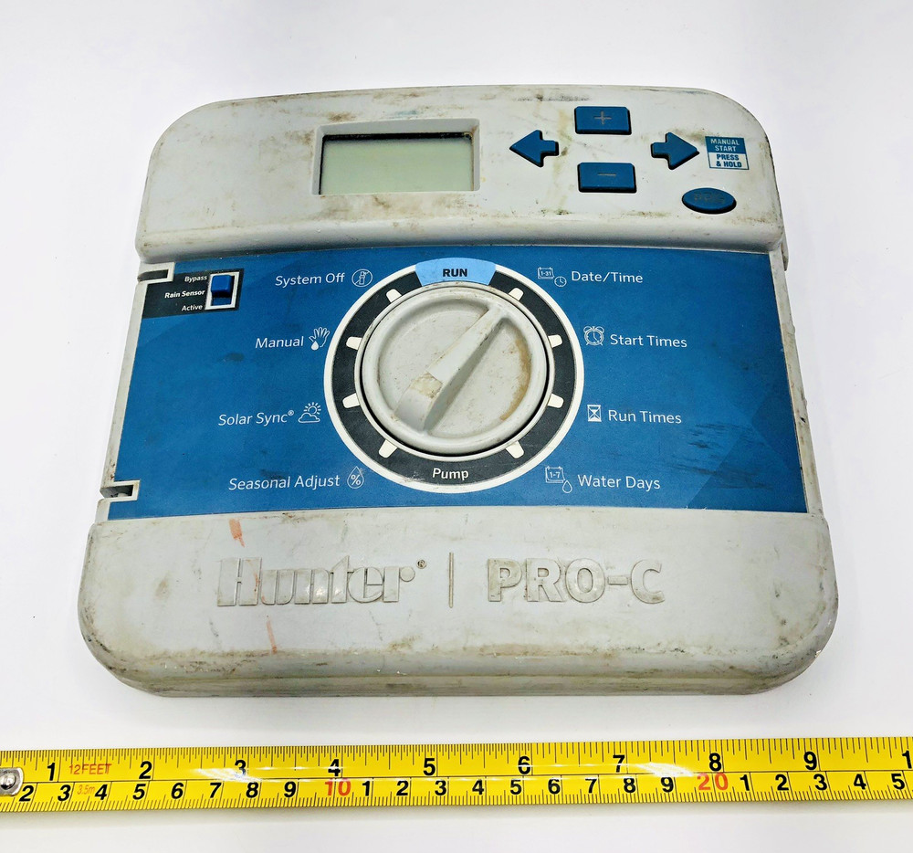 Hunter Pro-C 10 Zone Sprinkler System Controller Indoor Outdoor Irrigation Timer