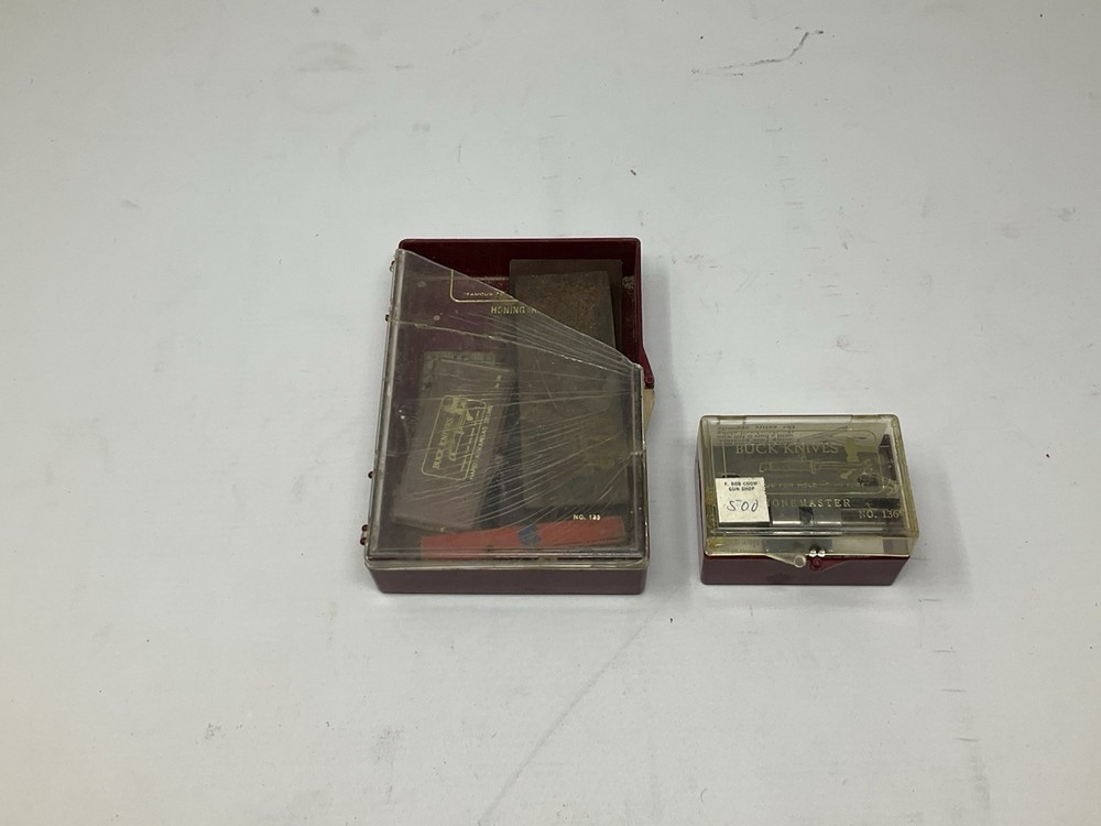 Vintage Buck Knife Sharpening Kit - Sharpening Stones & Tool
