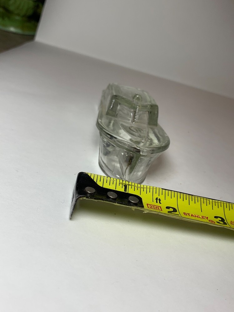 Vintage WW2 boat shaped glass Candy Container