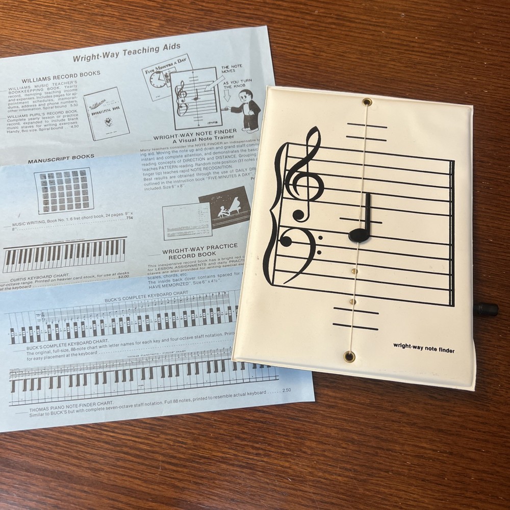 Music Note Finder, Wright-Way- Piano Teacher's Aid Learn Notes