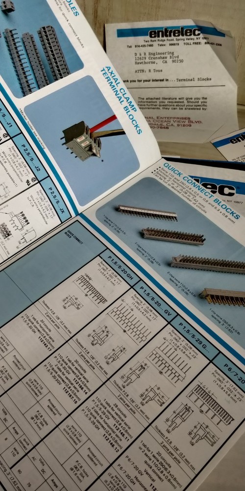 1985 ENTERLEC catalog modular terminal blocks C3