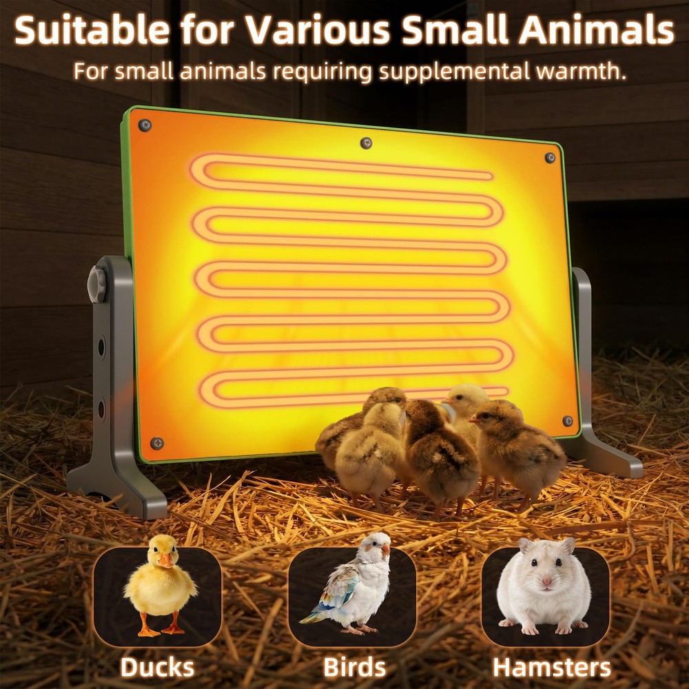 Fuzzy Bird Chick Brooder 12''*8'' Brooder Heater for Chicks Ducks and Birds I...