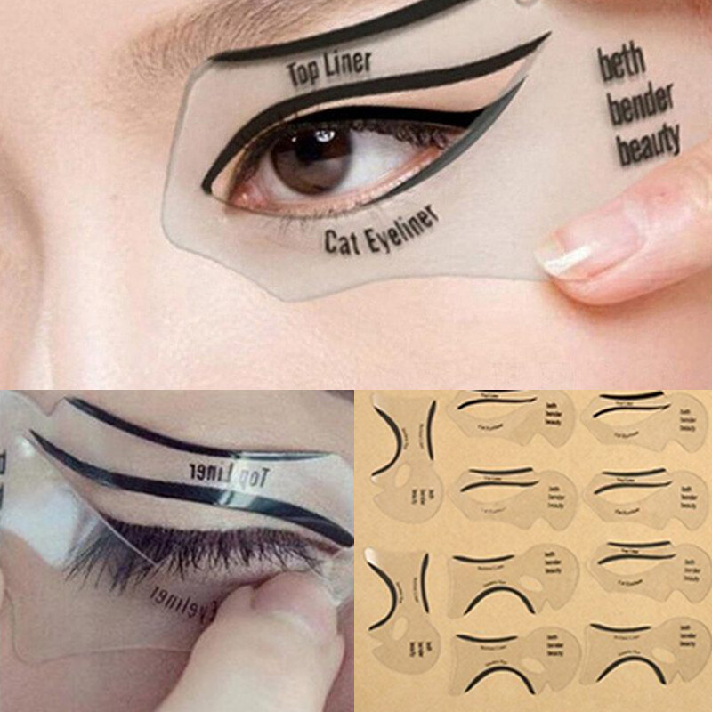 Shaping Eyeliner Eyeliner Tool 10pcs  Models Stencil  Template Stencils Winged