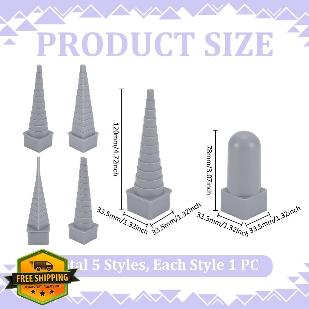 UNICRAFTALE Wire Wrapping Kit 5 Styles Plastic Mandrel Tool
