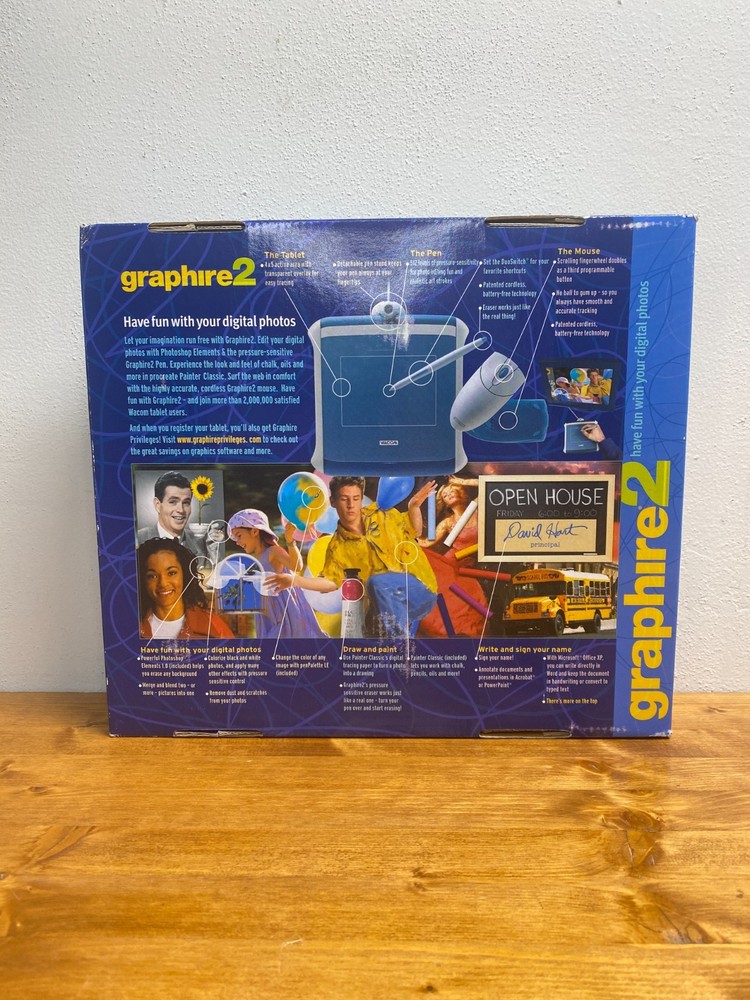 Wacom Graphire 2 Graphics Art Tablet Pen and Mouse