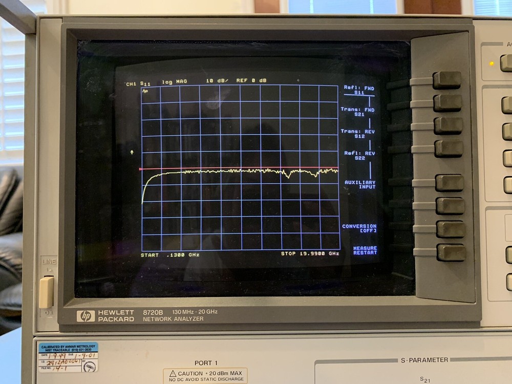 HP 8720B NETWORK ANALYZER 130 MHz-20 GHz