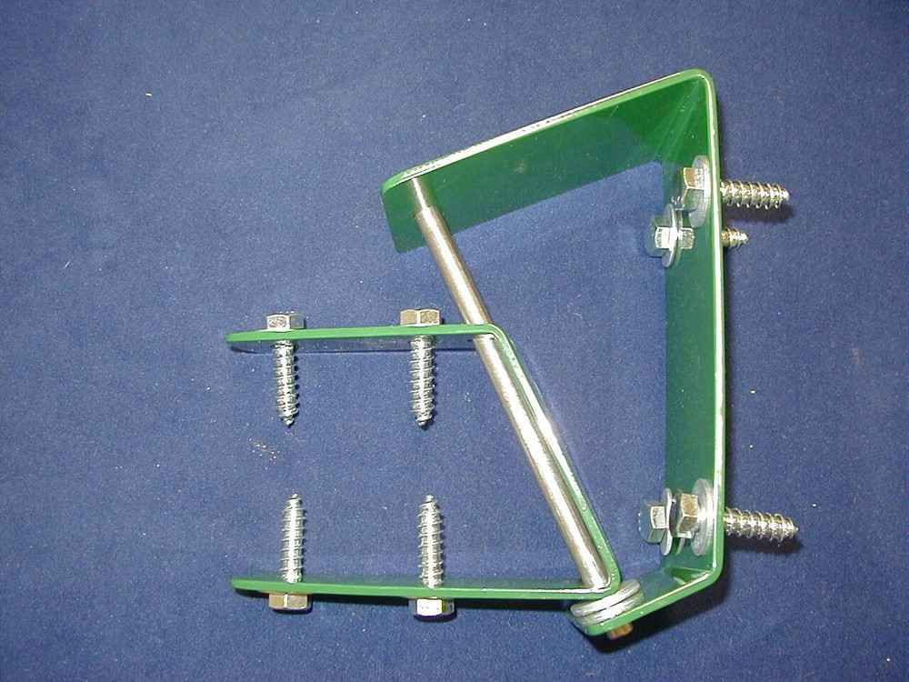 Swing Pivoting, moveable, gravity self centering mailbox hinge, pivots both ways