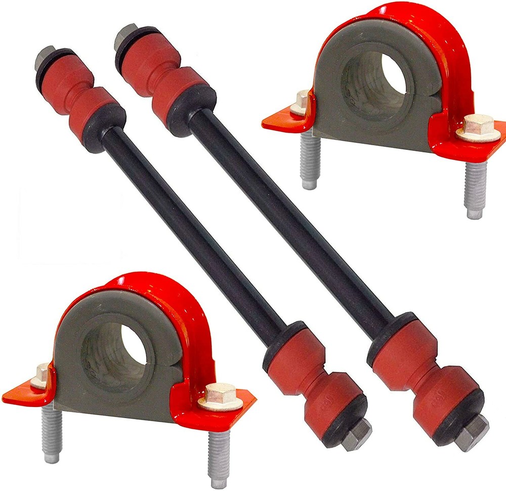 6PC Front Sway Bar Link Kit + CODE RED Bracket/Bushings FITS Explorer + More