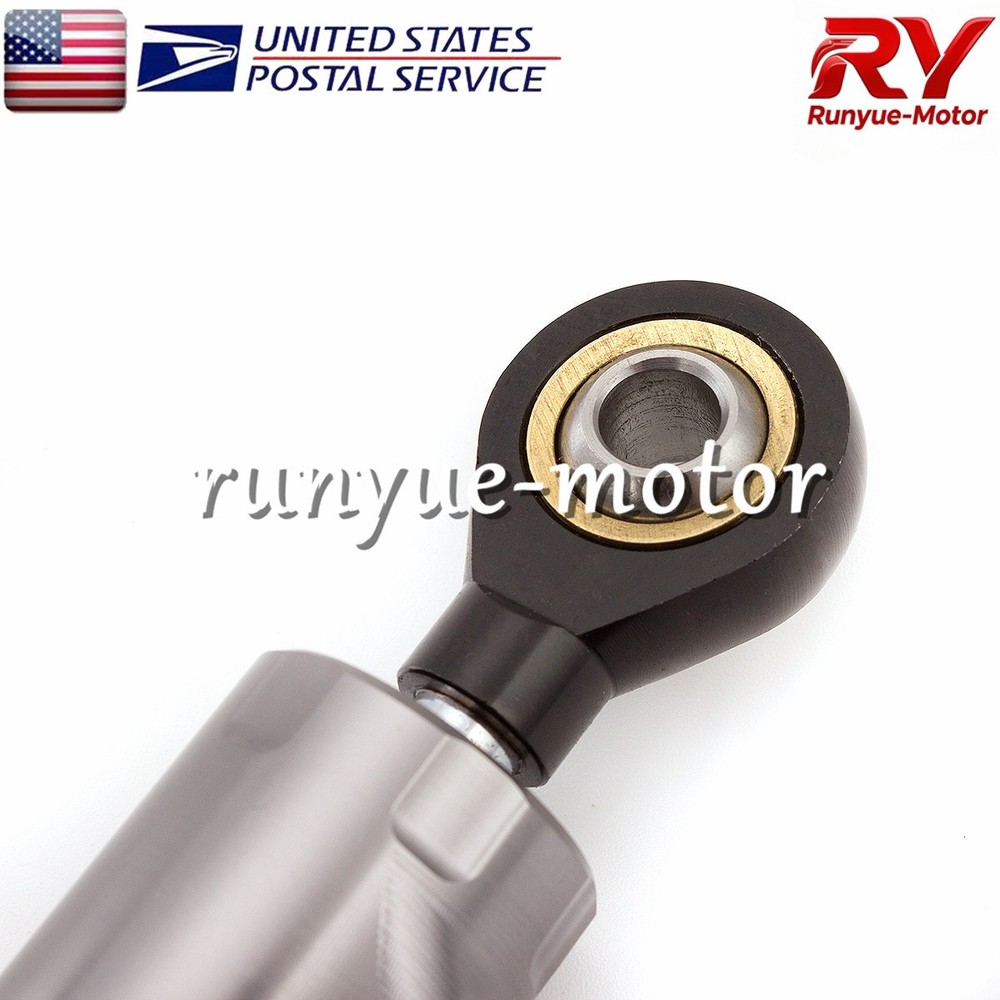 Gray CNC Adjustable Steering Damper Stabilizer Linear Control Universal Aluminum