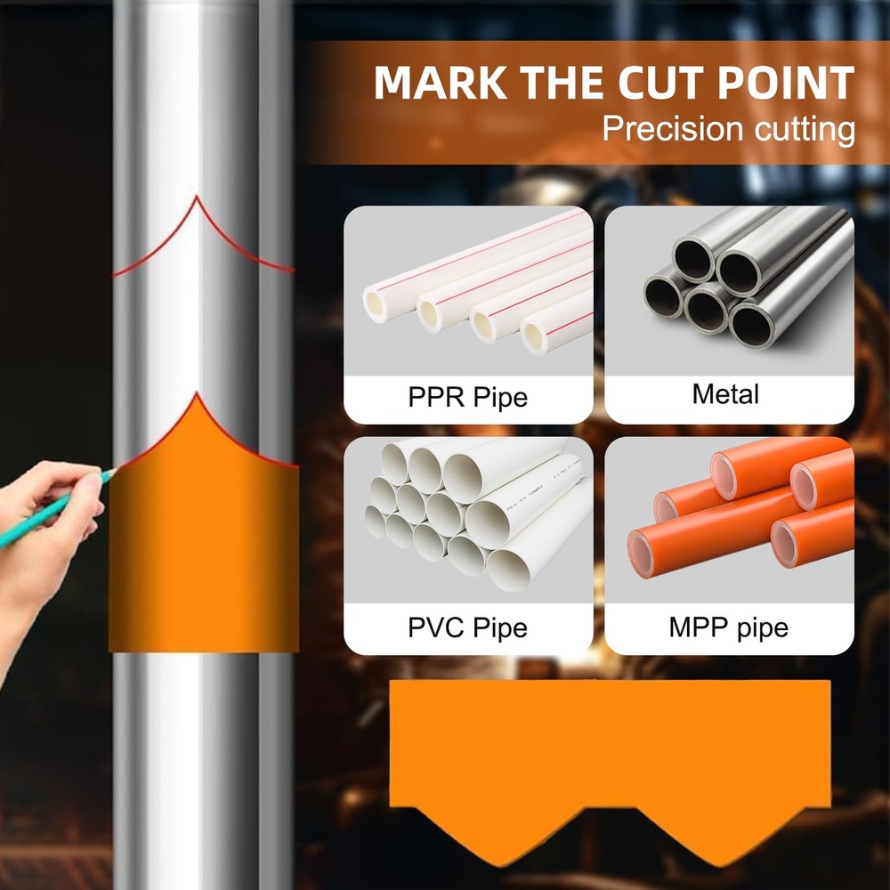 10 Pcs Pipe Saddle Template Cutting Guide Set, Precision Wrap Around Pipe Not...
