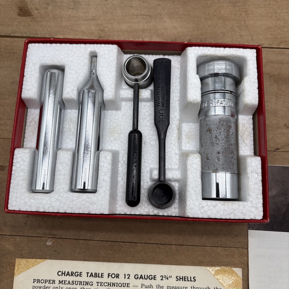 Vintage LEE LOADER 12 Gauge 2 3/4" shells Shotgun Reloading Tool w Instructions