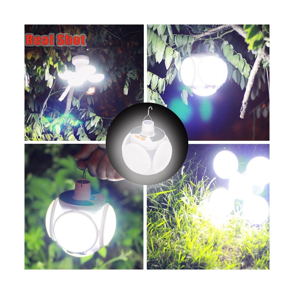 Folding Solar Lamp with Remote Control Camping Lantern Tent Light 4... Fast Ship