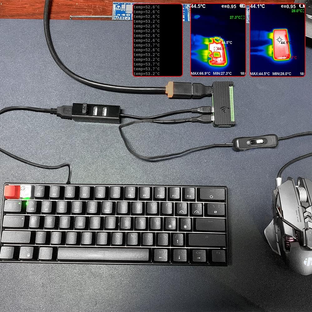 Case for Raspberry Pi Zero 2 W/Zero W, with Aluminum Case, 20Pin GPIO Header, Mi