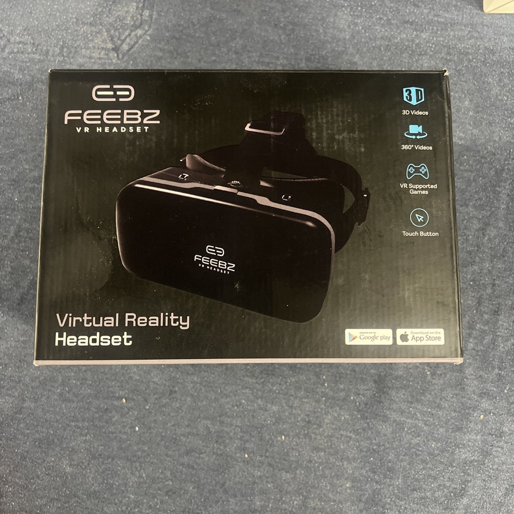 VR Headset For IPhone & Android 2.0 FEEBZ Virtual Reality Goggles Black