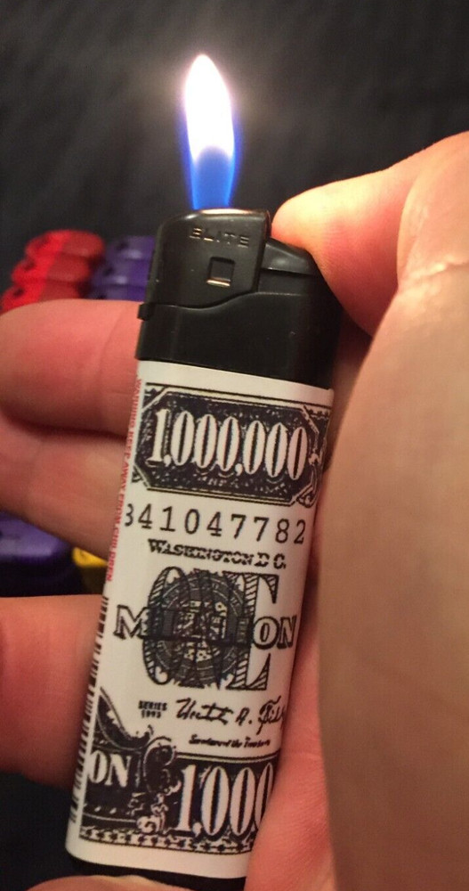 Million Dollar Electronic Lighters Adjustable Flame (25) Display Plus