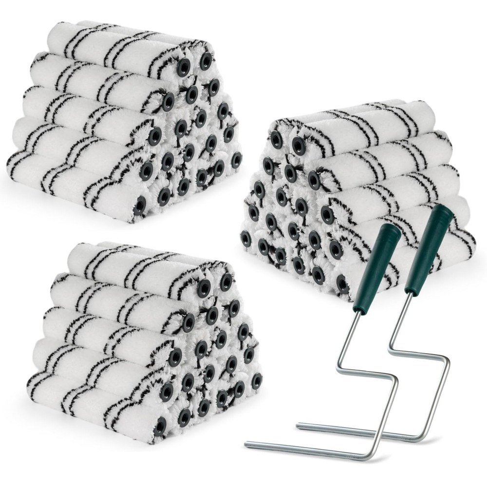 CoatPro Twools Paint Roller Covers, 60 6 inch paint roller 60 pack, White