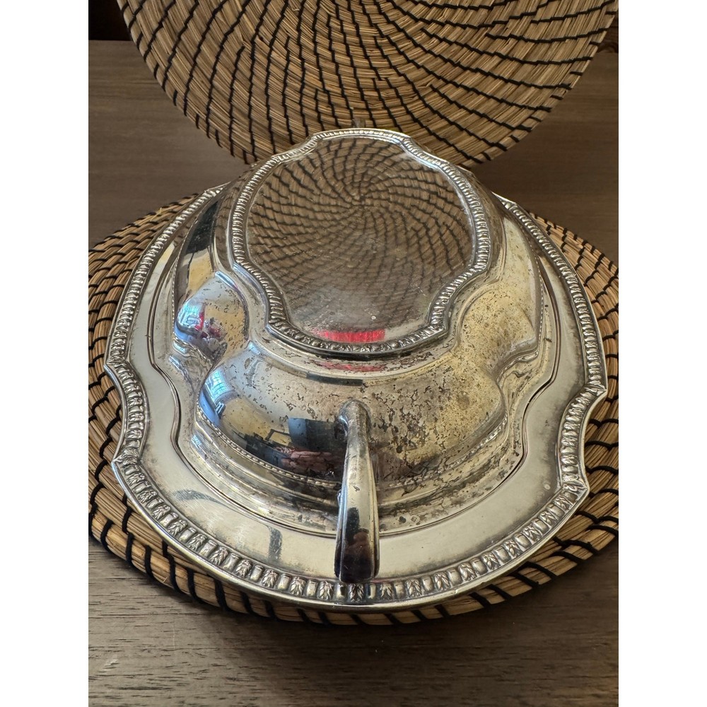 Armor Silver Co Covered Butter Dish Antique Silverplate Victorian Server