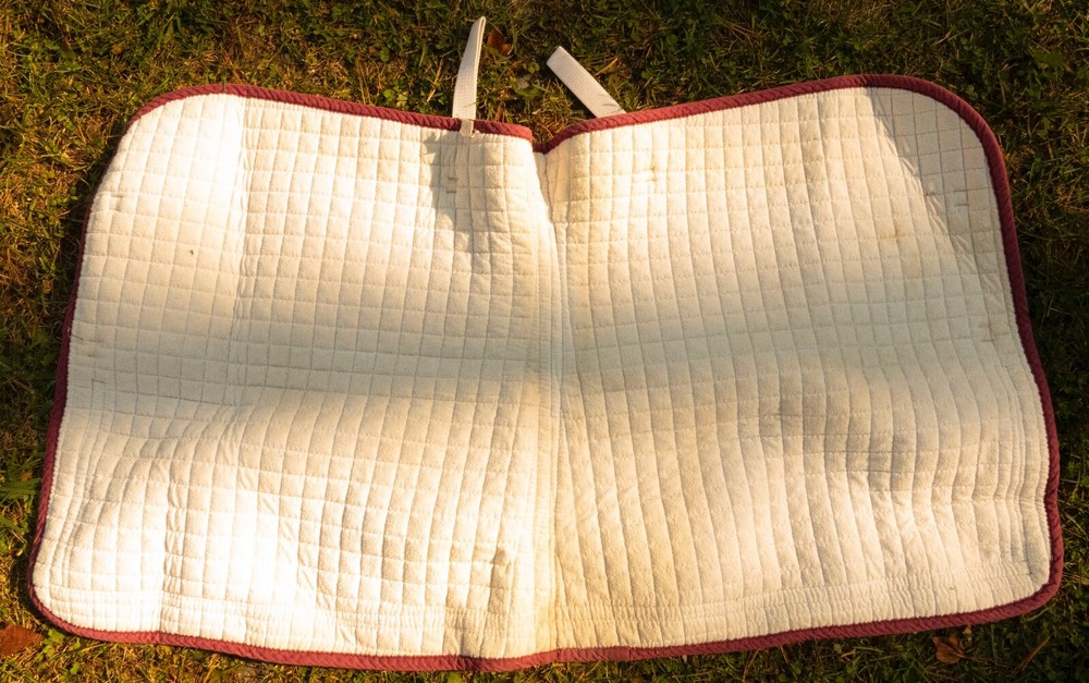 Saddle Pad White Used 22" Spine 21" Drop
