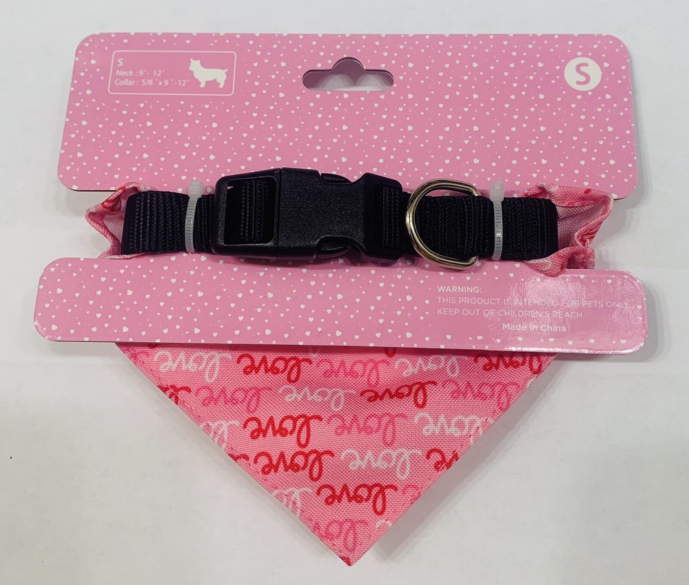 Pet Pink Bandana Collar Size S