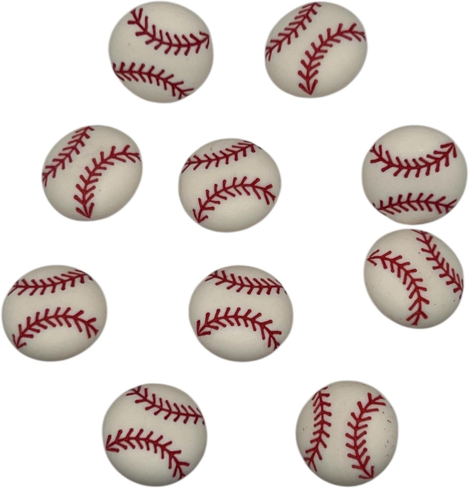 Buttons Galore Craft & Sewing Buttons - Baseballs - 3 Packs (30 Buttons)