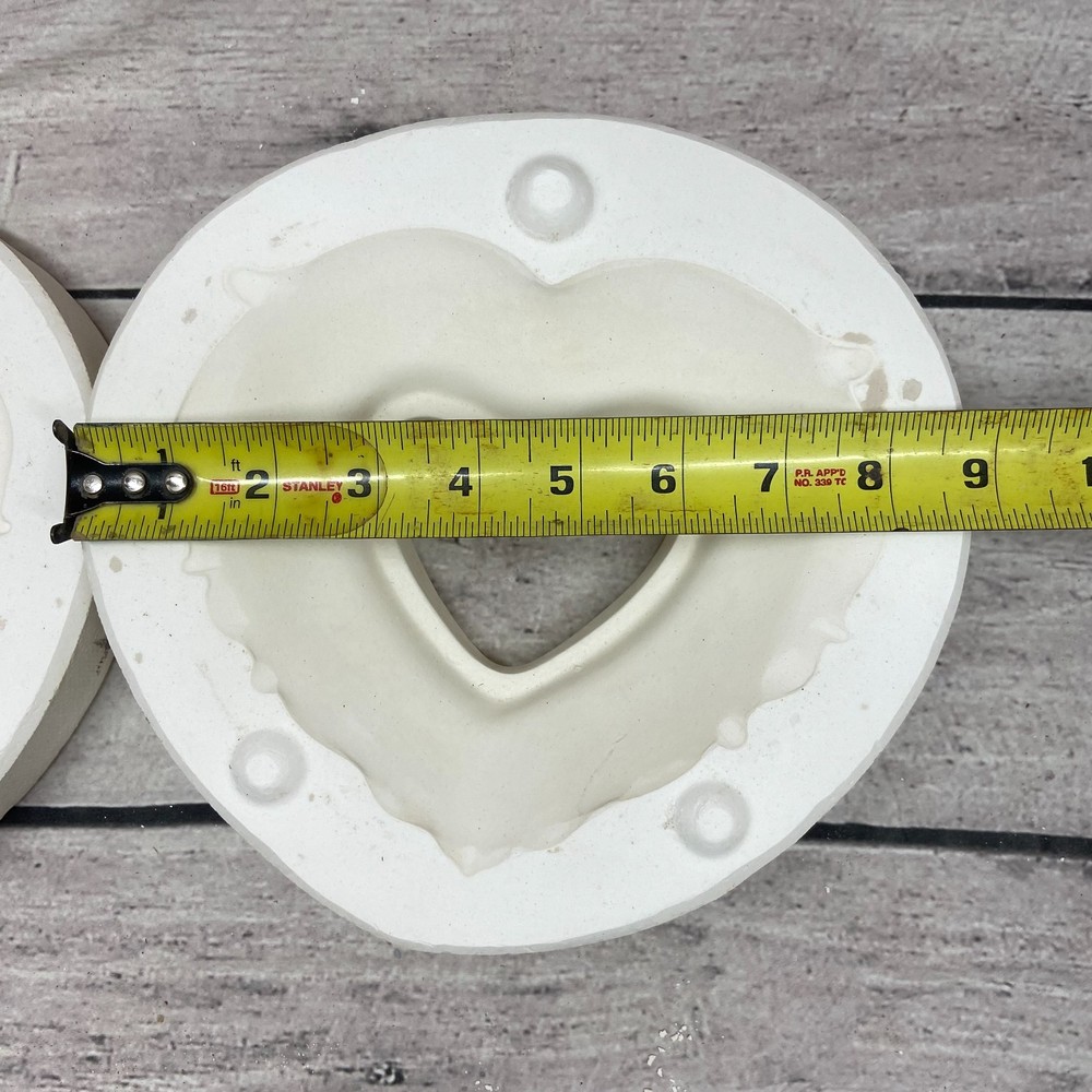 Unbranded Ceramic Casting Mold Heart Dish