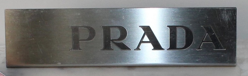 Prada Metal Display Stand Sign