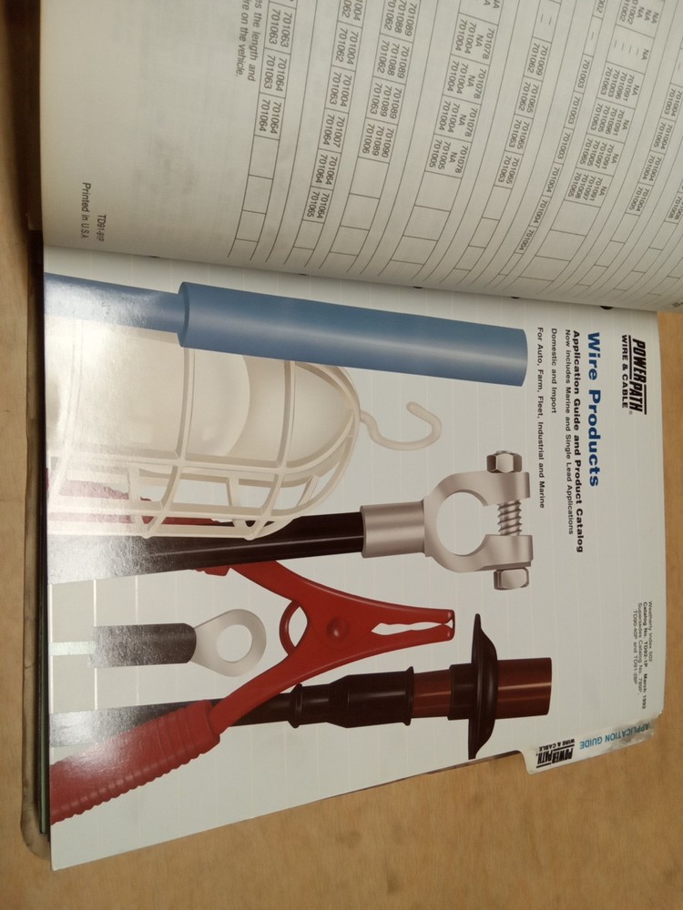 PowerPath Wire & Cable Catalog TD91-91P / Wagner Lamp And Flasher Application...