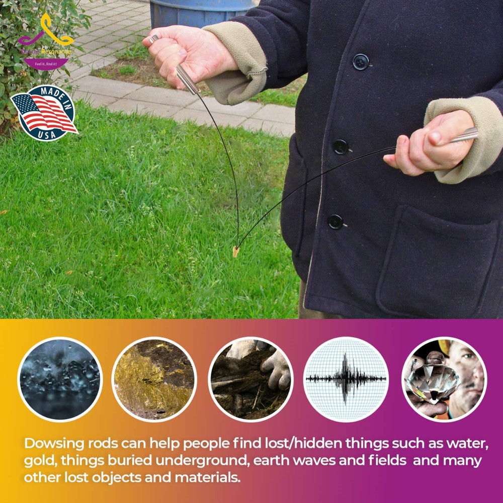 DOWSING DIVING RODS Y Shape Original Rod Gold Mining Buried Items - INSTRUCTION