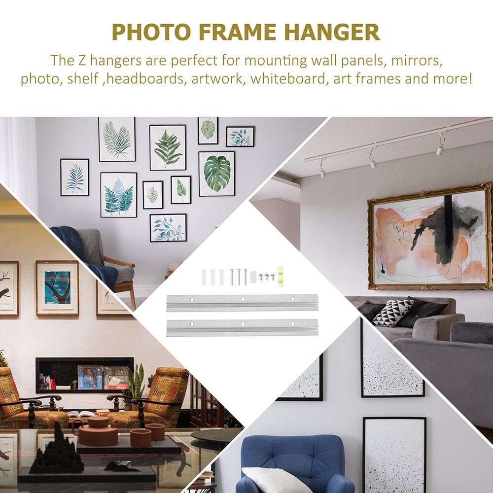 2 Sets Mirror Framing Kit Z Clips for Hanging Hardware Wall Frame Hanger