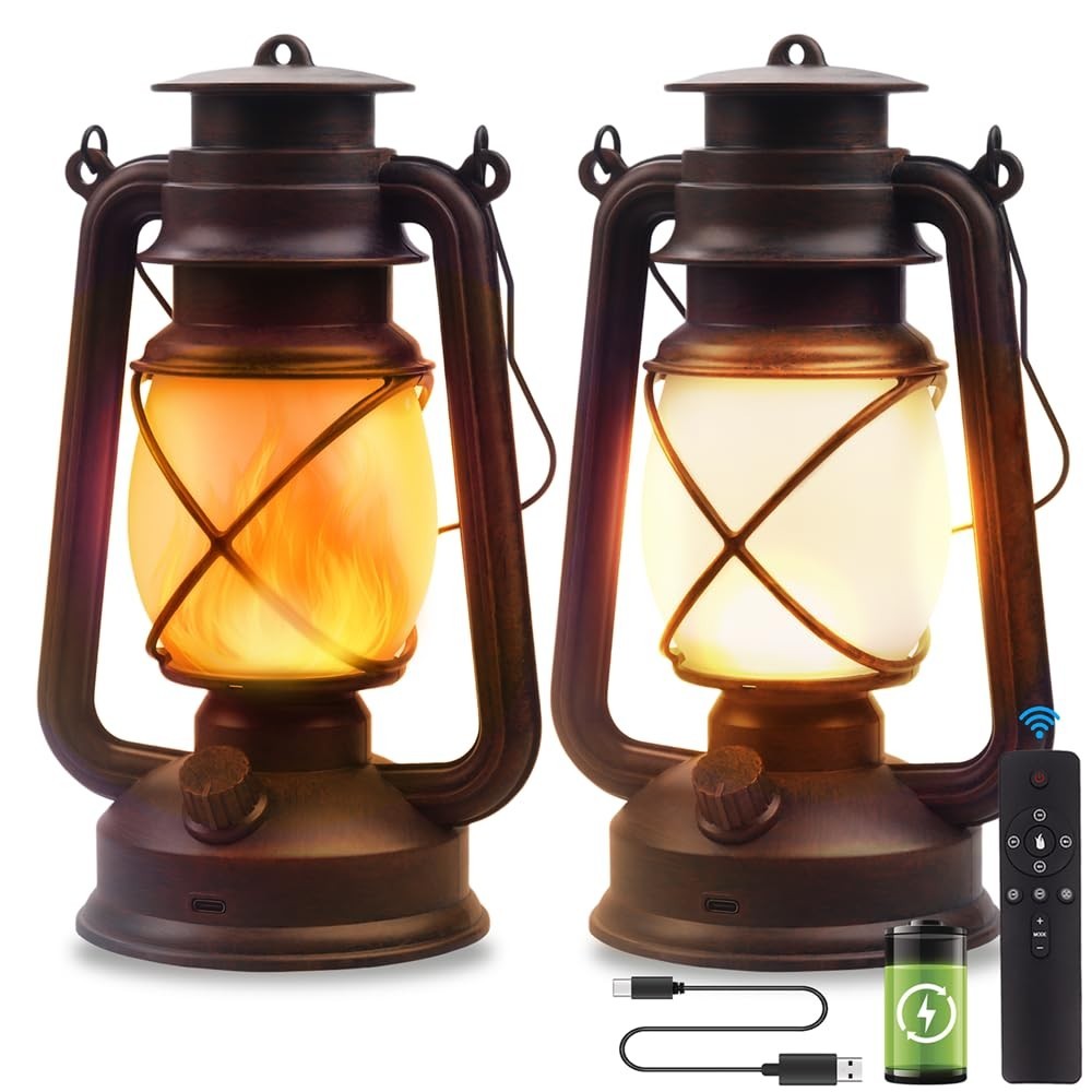 Rechargeable LED Camping Lanterns - Battery Powered, Remote Control, 4 Modes, 2