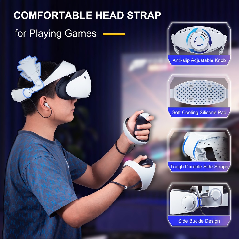 Adjustable Head Strap for PlayStation VR2 Headset Headband Replace Accessories