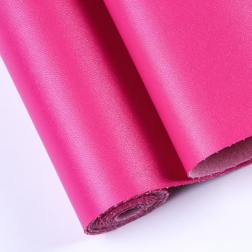 Faux Leather Sheets for Craft One Roll Soft Smooth Surface Solid Rose Red