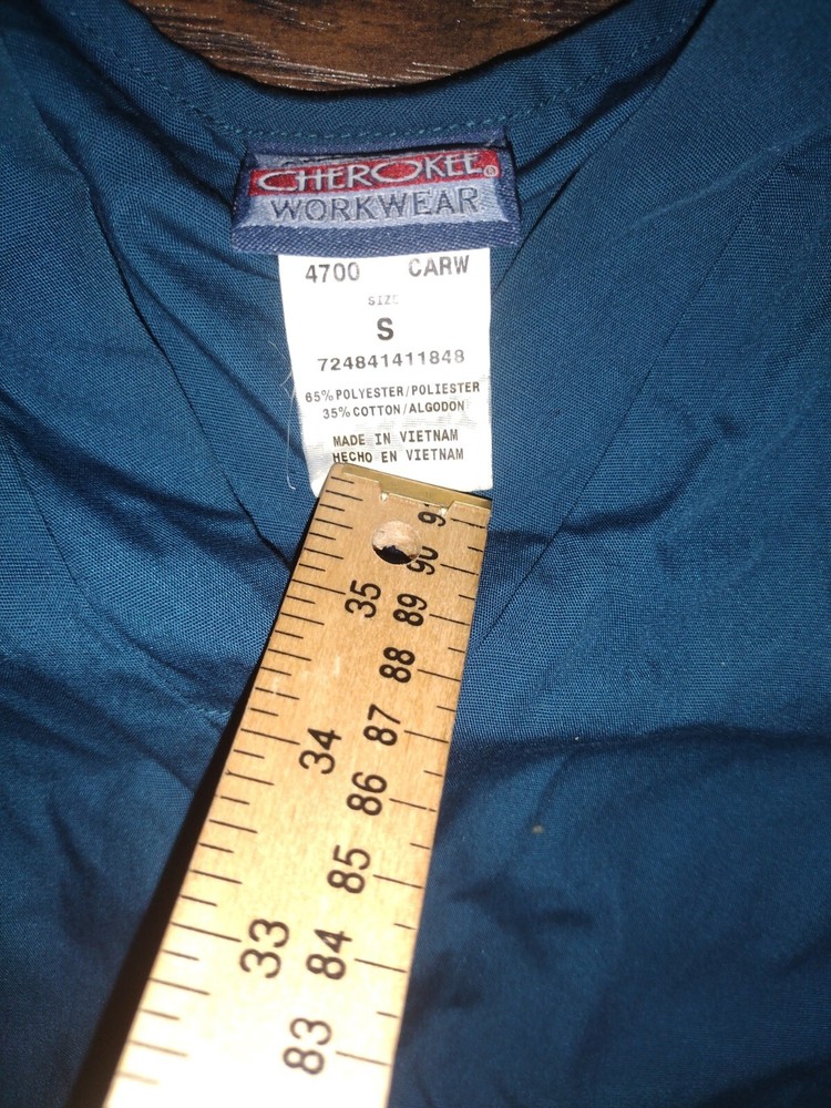 Cherokee Authentic Work Wear Scrubs Set Women’s Size Medium & Small Blue
