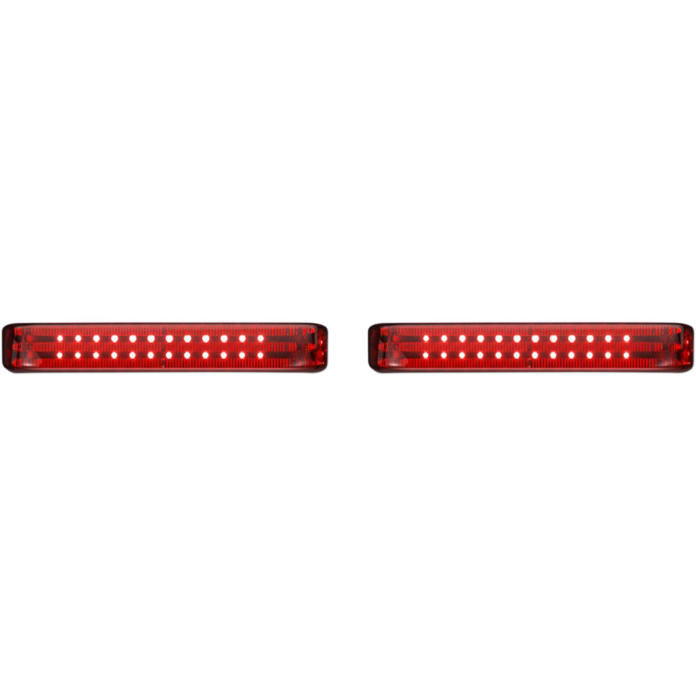 Custom Dynamics Saddlebag LED Lights - Sequential - Chrome/Red | PB-SBSEQ-SS8-CR