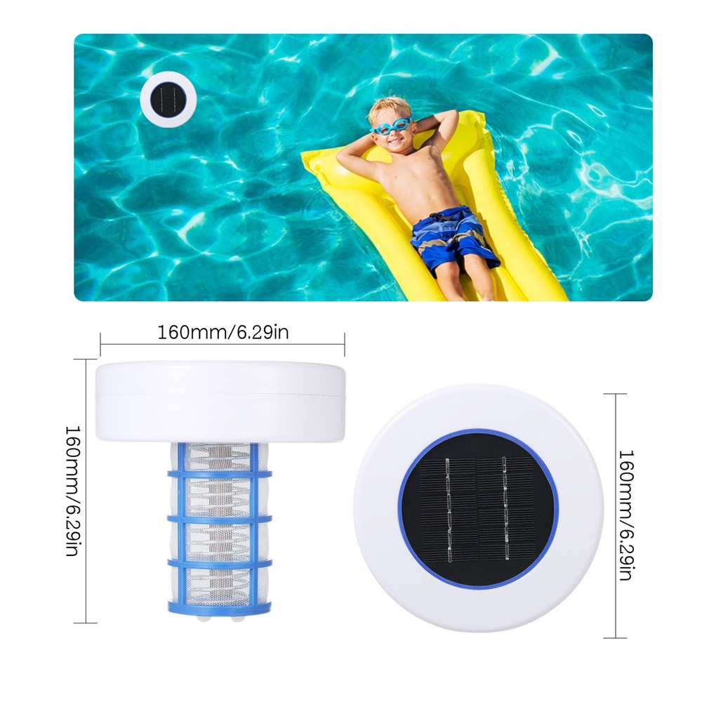 Solar Powered Pool Ionizer Purifier Copper Silver Ion Algae Cleaning New5C