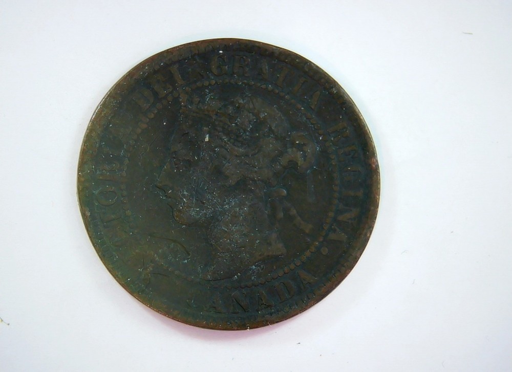 Canada 1897 1 Cent Victoria Large Cent Coin