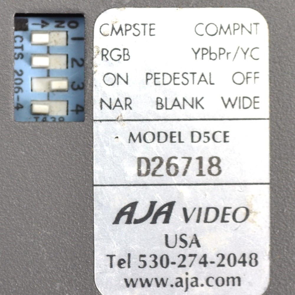 AJA D5CE SD-SDI to Component or Composite Converter Serial Digital Encoder No PS