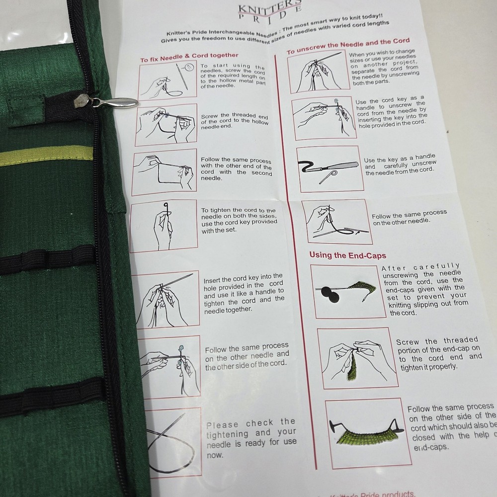 Knitter's Pride Interchangeable Crochet Hooks with Case Missing 3 Hooks READ