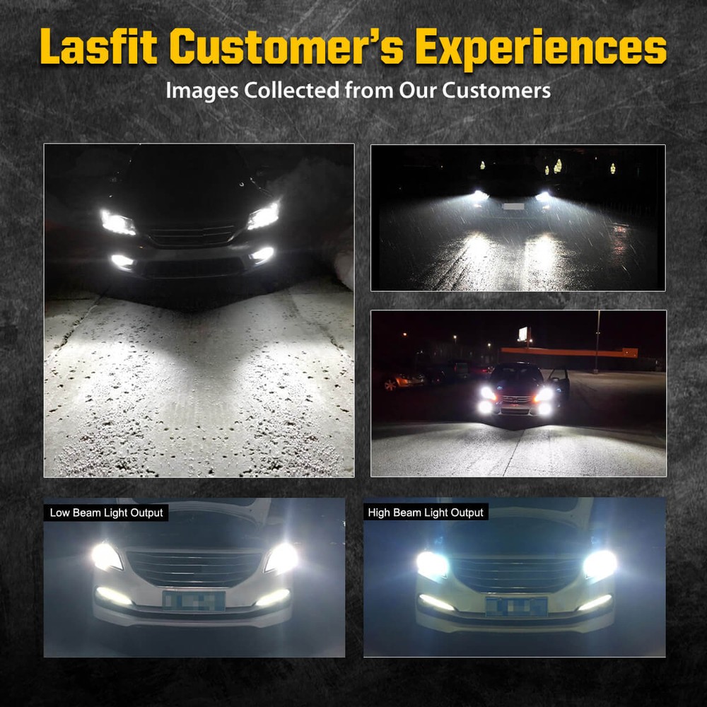Lasfit 9006 HB4 LED Headlight Bulbs Conversion Kit Low Beam Super White Lights