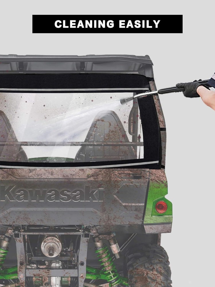For KAWASAKI TERYX 4 800 2013-2023 Back Window Soft Rear Windshield Dust Panel