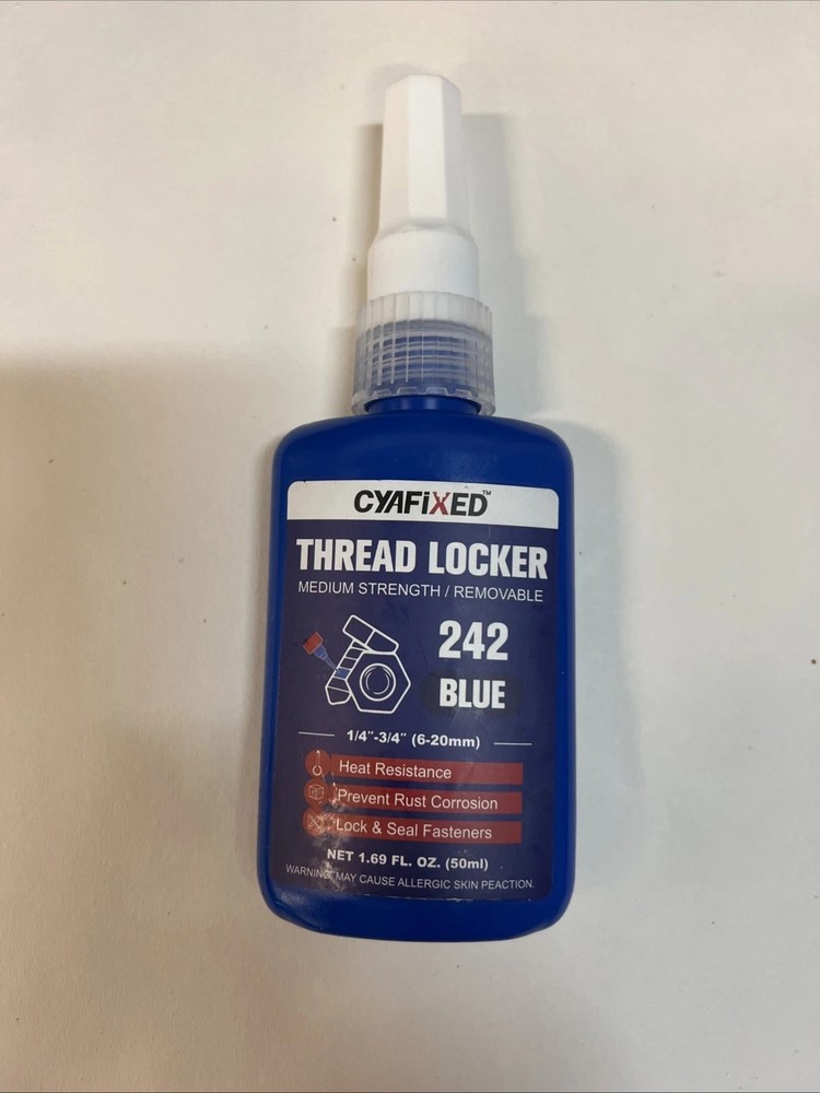 242 Blue medium strength thread locker 1.69 fl oz