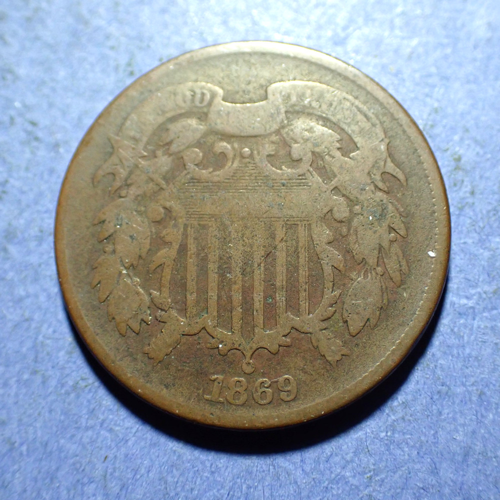 1869 Two Cent piece  Good