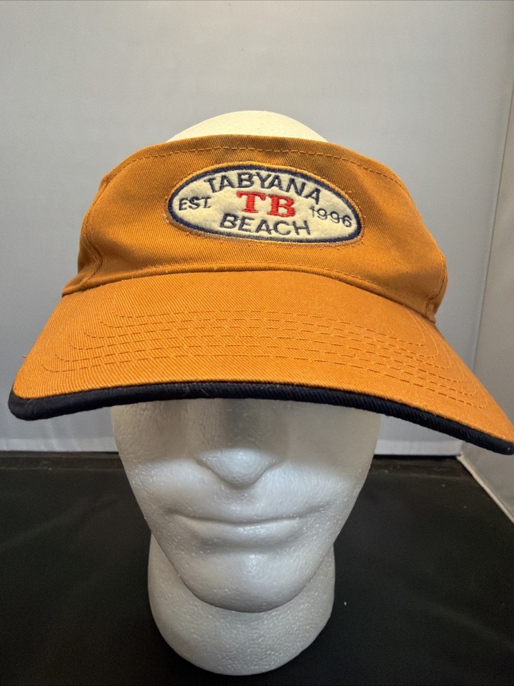 Tabyana Beach Orange Golf Visor adjustable