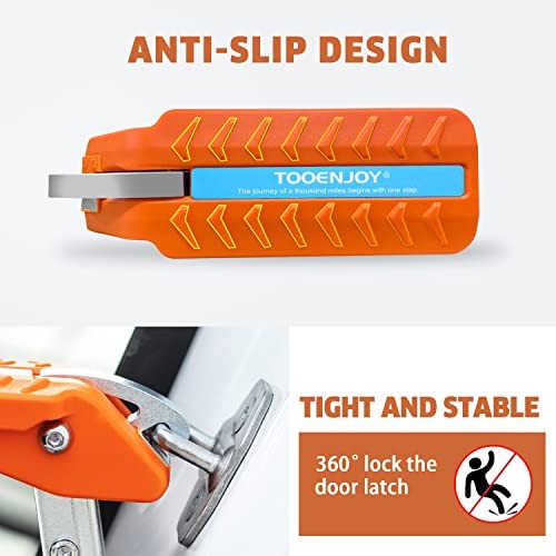5 Gears Universal Car Door Step Door Latch Hook, Foldable Standard Orange
