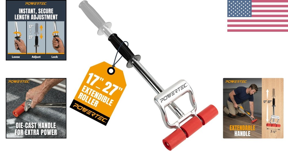 Heavy Duty Extendable Roller with Non-Slip Grip for Precision Rolling