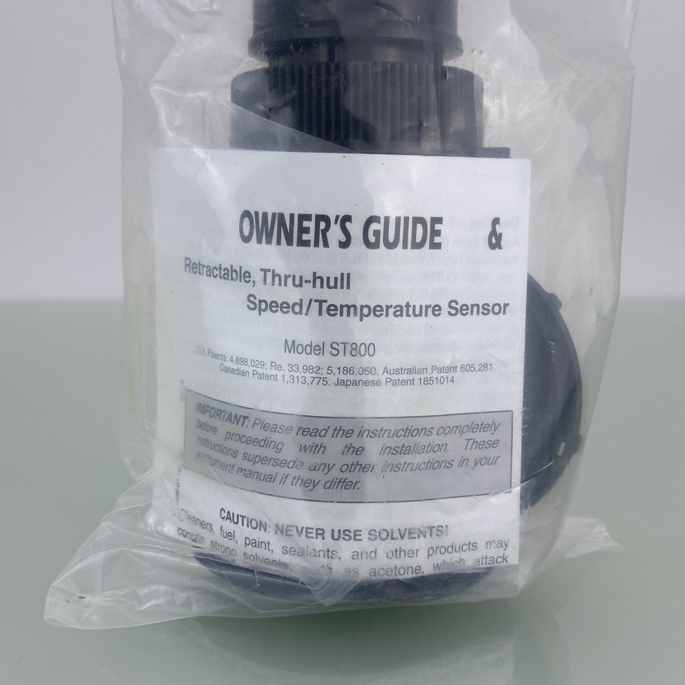 Retractable Thru-Hull Speed & Temperature Sensor Model ST800 - Plastic