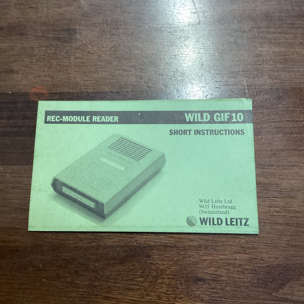 rec-module reader wild gif 10 Wild leitz short instructions