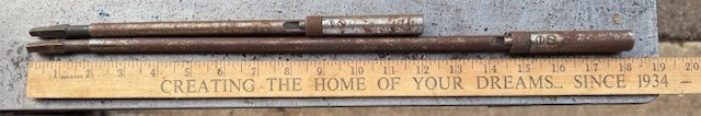 Antique Vintage MAYHEW Auger Bit Brace Extensions (2) Woodworking Tools