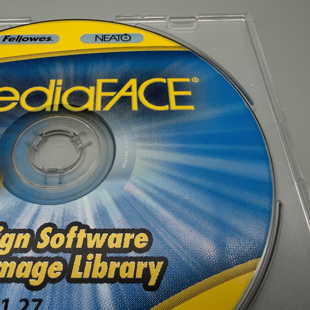 Vintage Fellowes MediaFACE 4.0 Design Software & Image Library CD-ROM Windows PC