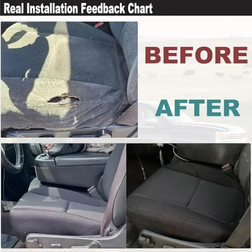 Black #19C Front Driver Side Bottom Replacement Cloth Seat Cover Compatible
